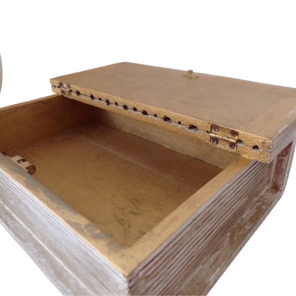 Carved Wooden Bible Box Holder Keepsake Box Hinged Lid   3108 - Picture 6 of 10